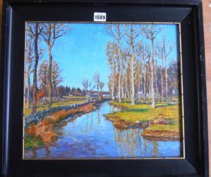 Cermak Augustin 1892,Wooded river scene,Bellmans Fine Art Auctioneers GB 2017-10-10