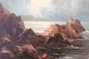 CERMAK Charles 1877-1966,rocky coastal landscape,Lawrences of Bletchingley GB 2022-07-19