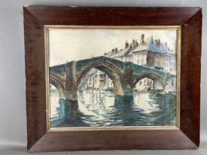 CERMIGNANI Vincent 1900-1900,Le vieux pont,Hotel des ventes Giraudeau FR 2022-02-09