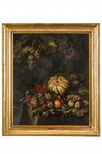 CERQUOZZI Michelangelo,Coppia di nature morte con uva e cocomeri,Wannenes Art Auctions 2023-11-29