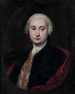 CERUTI Giacomo Antonio Melchiorre 1698-1767,Ritratto di gentiluomo con drappo rosso,Cambi 2022-12-14