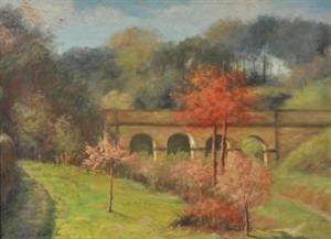 CESAREO natale 1887-1949,Paesaggio con ponte,20th century,Vincent Casa d'Aste IT 2020-07-14