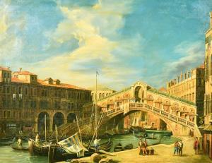 CESARI Roberto 1949,a view of the Rialto Bridge, Venice,John Nicholson GB 2022-08-03