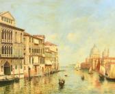 CESARI Roberto 1949,gondolas on a Venetian canal,John Nicholson GB 2022-08-03