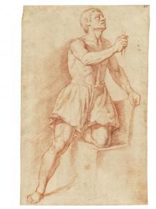 CESI Bartolomeo 1556-1629,Academy of a semi-nude man with one knee resting,Christie's GB 2023-07-04