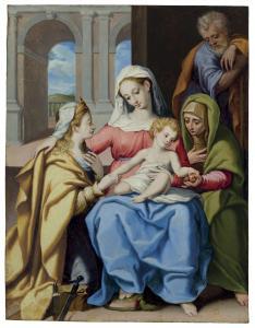 CESI Bartolomeo 1556-1629,The Holy Family with Saints Elizabeth and Catherin,Christie's 2019-05-01