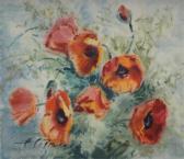 CESNIEKS Egons 1915-1978,Poppies,1968,Antonija LV 2021-12-19