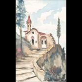 CESTARI P,Paesaggio con chiesa,1955,Von Morenberg IT 2014-04-12