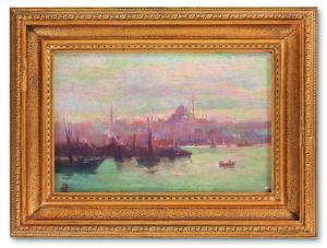 CEVAT USKUDARLI,View from the Golden Horn,1912,Alif Art TR 2016-06-05