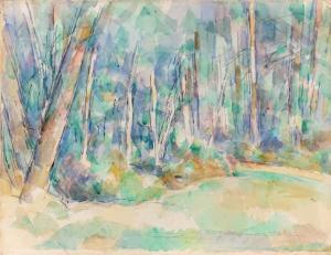 CEZANNE Paul 1839-1906,Intérieur de forêt,1904-06,Beaussant-Lefèvre FR 2017-12-20