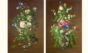 CHABAL DUSSURGEY Pierre Adrien 1819-1902,bouquet de fleurs aux anémones bouquet de fleur,De Maigret 2006-06-07
