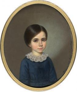 CHABANNE Flavien Emmanuel 1799-1859,Portrait eines dunkelhaarigen kleinen Jun,1851,Galerie Bassenge 2023-11-30