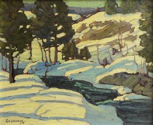 CHADWICK Robert Lee 1905-1971,Winter Stream,Lando Art Auction CA 2015-10-18