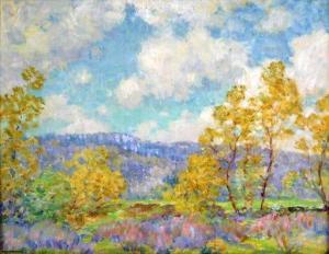CHADWICK William,late summer landscape with wide sky with puffy clo,Winter Associates 2021-08-02