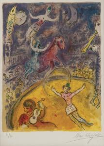 CHAGALL Marc 1887-1985,THE CIRCUS: ONE PLATE (MOURLOT 512; CRAMER BOOKS 6,1967,Sotheby's 2018-04-26