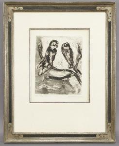 CHAGALL Marc 1887-1985,The Eagle and The Owl,1930,Dallas Auction US 2011-05-25