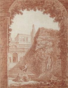 CHAIX Louis 1740-1811,Les jardins du Palais Farnèse,Christie's GB 2013-04-10