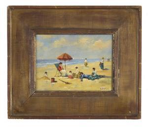 CHALET Andre 1954,Beach Scene,New Orleans Auction US 2018-08-26