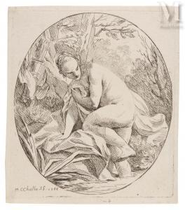CHALLE Charles Michel Ange 1718-1778,Nymphe au bain,Millon & Associés FR 2023-05-23