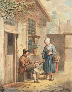CHALON Christina 1748-1808,A farmer family near a house,Zeeuws NL 2020-11-17