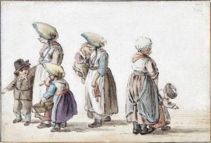 CHALON Christina 1748-1808,Three peasant women with children,Sotheby's GB 2023-01-25