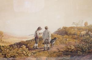 CHALON John James 1778-1854,Shepherd boy and cowherd in a landscape,1812,Gorringes GB 2022-07-18