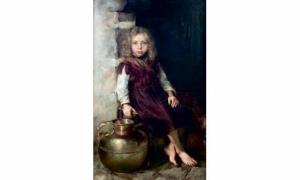 CHALUS Cécile 1800-1900,enfant aux pieds nus, vers 1890,1890,Aguttes FR 2004-04-09