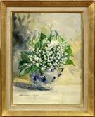 CHAMBARD VILLON Marthe 1899-1992,«Bouquet de muguet dans un vase»,1970,Chenu-Scrive FR 2007-04-16