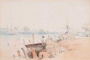 CHAMBERLAYNE William John 1821-1910,ON THE RIVER, GAMBIA AT MCCARTHY',Ross's Auctioneers and values 2020-11-04