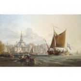 CHAMBERS George Hyde,dutch vessels leaving harbour - rotterdam in the d,1838,Sotheby's 2006-12-14
