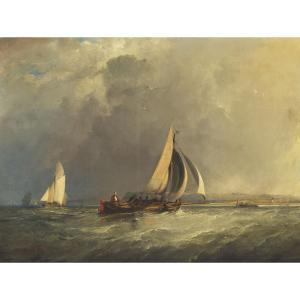 CHAMBERS George Hyde 1803-1840,ON THE MEDWAY,Waddington's CA 2023-12-14