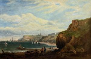 CHAMBERS George William Crawford 1829-1878,Whitby from Upgang, with Bat,1873,David Duggleby Limited 2021-06-18