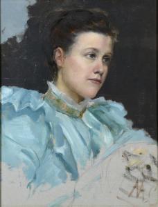 CHAMBERS MAUD GERALDINE MARY 1872-1969,PORTRAIT OF WINIFRED CLARE ALEXANDRA CHA,1872,Mellors & Kirk 2016-06-15