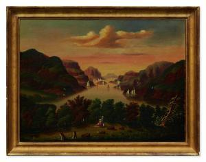CHAMBERS Thomas 1808-1869,Hudson River Valley Landscape,1840,Sotheby's GB 2023-01-23