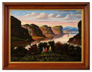 CHAMBERS Thomas 1808-1869,Voyagers on the Hudson River,1835,Sotheby's GB 2024-01-20