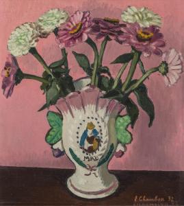 CHAMBON Emile Francois,Bouquet de fleurs dans un vase,1932,Beurret Bailly Widmer Auctions 2023-03-29