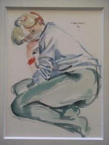 CHAMPEAUX ANDRE 1917-1978,Femme accroupie,1960,Brissoneau FR 2012-10-22