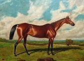 CHAMPELOUIER GEORGE J 1800-1800,Study of a Horse in a Landscape,1851,Mealy's IE 2013-04-29