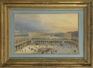 CHAMPIN Jean Jacques 1796-1860,Vue de la nouvelle galerie du Palais Royal,1835,Daguerre 2023-03-26