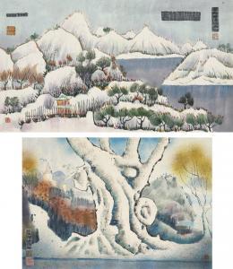 CHAN FUSHAN Luis Chan 1905-1995,Snow Time / Towering Tree,1971,Christie's GB 2023-05-31