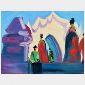 CHAN SU Nyein 1973,At The Temple,2000,33auction SG 2021-11-07