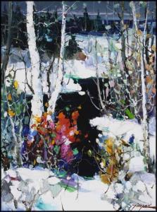 CHAN Tin Yan 1942,Peaceful Snow Landscape,2004,Heffel CA 2014-09-25