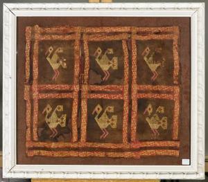 CHANCAY,Six hand-stitched birds in a somewhat crouched pos,Chait US 2016-02-21