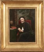 CHANCEL Benoît 1819-1891,Portrait d'un professeur assis à sa ta,AuctionArt - Rémy Le Fur & Associés 2017-10-18