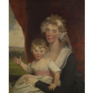 CHANCELLOR John Russell 1925-1984,PORTRAIT OF MRS. ELWES AND HER DAUGHTER,Sotheby's GB 2011-06-10