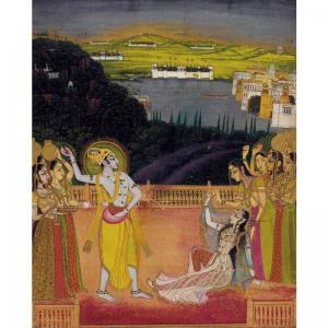 CHAND NIHAL 1710-1782,KRISHNA CELEBRATES HOLI WITH RADHA AND THE GOPIS,Sotheby's GB 2002-11-14