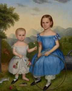 CHANDLER Joseph Goodhue 1813-1884,FANNIE AND ELLA GRAVES OF CONWAY, MASSACHSETTS AN,1854,Christie's 2023-01-20