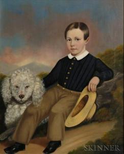 CHANDLER Joseph Goodhue 1813-1884,Portrait of a Young Boy with His Dog,1845,Skinner US 2007-06-03