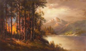 CHANDLER William Henry 1854-1928,Landscape with Forest Fire,Rachel Davis US 2023-10-21