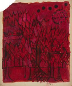 CHANDRA Avinash 1931-1991,Untitled (Red Landscape),1959,Christie's GB 2024-03-27